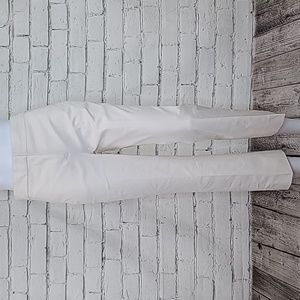 J Crew Hayden Kickout Bi-Stretch Cotton High-Rise Wide Crop Ankle Pant in Ecru